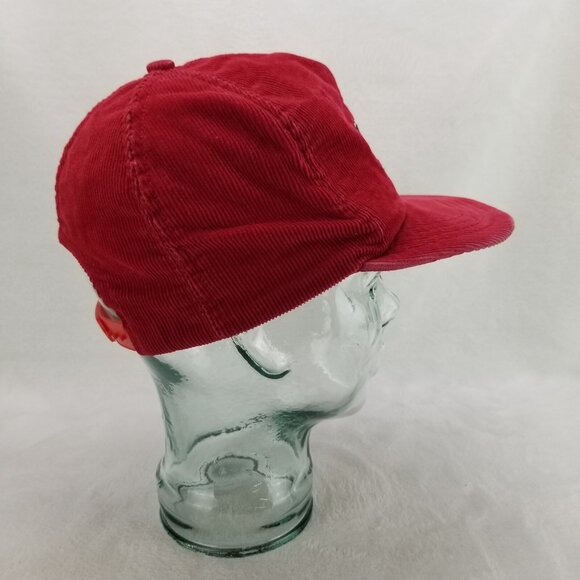 ✅VTG P-Caps Hein Construction Red Corduroy Snapback Baseball Hat OSFA Adjustable - Picture 5 of 9